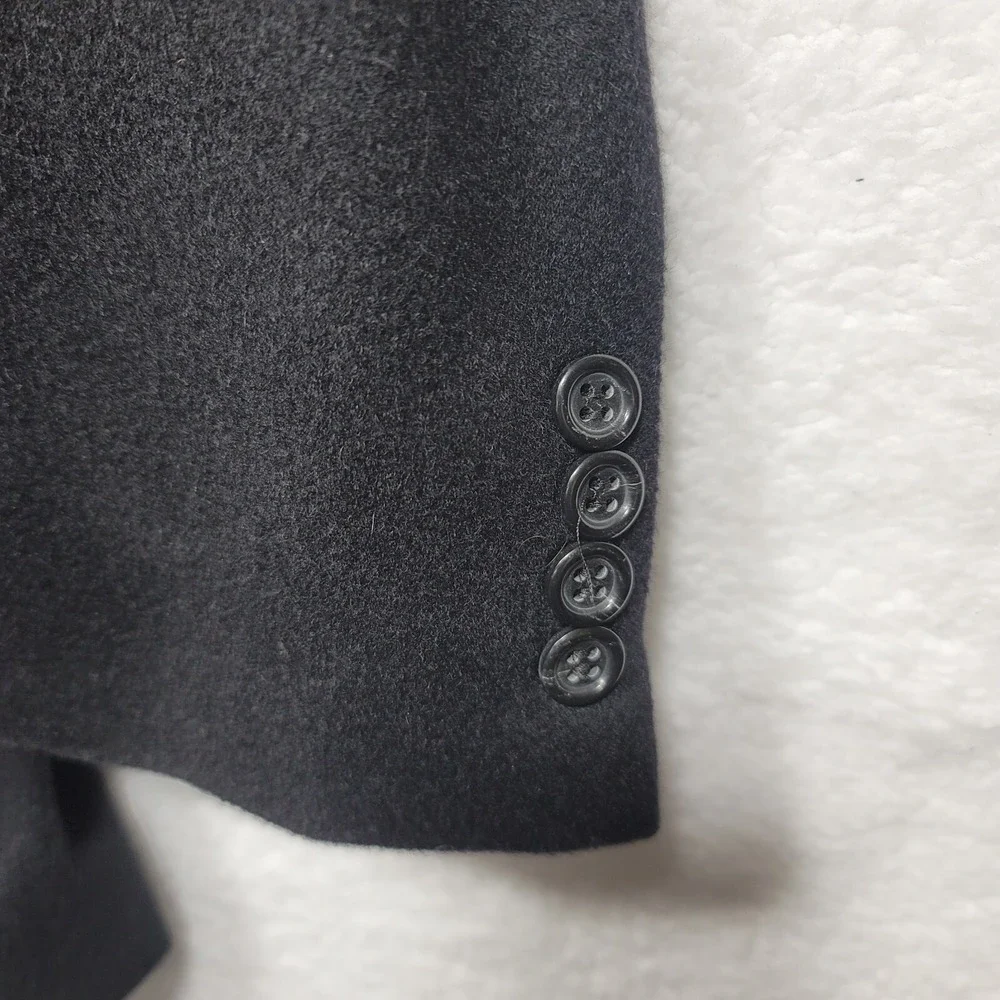 PAVONE Mens 48R Black Super Soft 100% Cashmere Blazer Sport Coat Suit Jacket